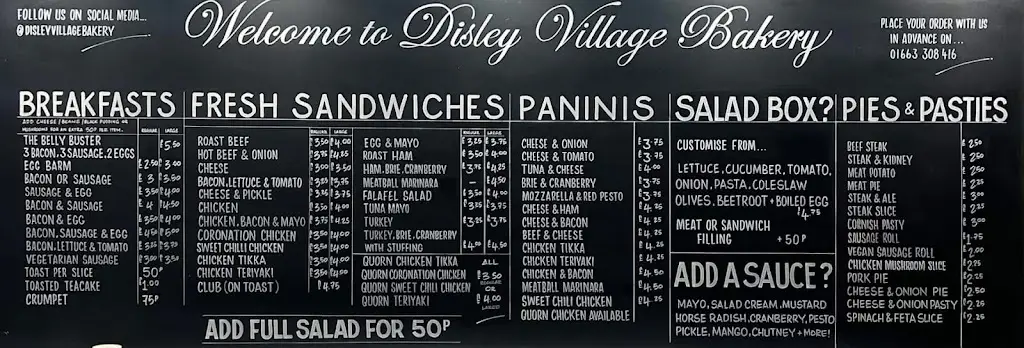 Menu_Disley Village Bakery_Disley_imagen_1