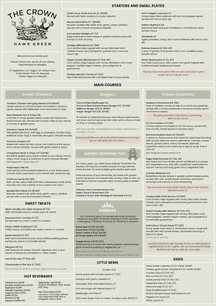 Menu_The Crown Hawk Green_Disley_image_1