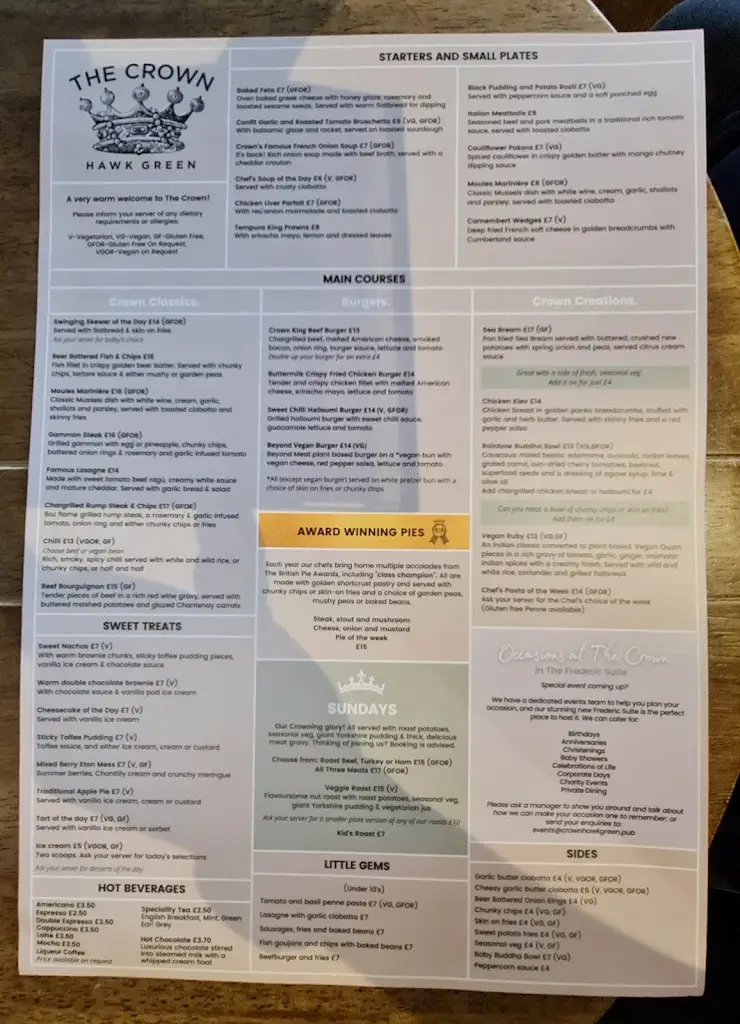 Menu_The Crown Hawk Green_Disley_image_2