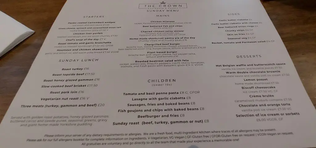 Menu_The Crown Hawk Green_Disley_image_4