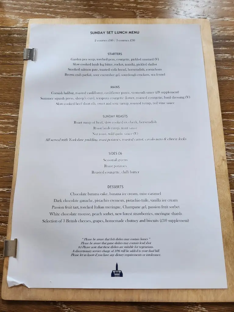 Menu_The Clockspire Restaurant_Dorset_immagine_3