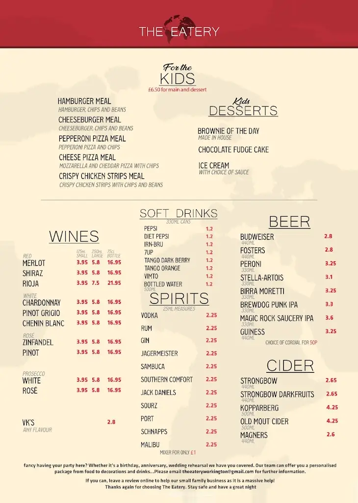 Menu_The Eatery_Distington_image_1