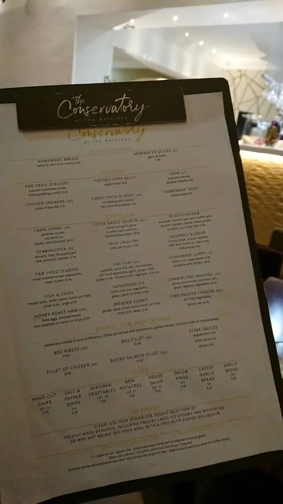 Menu_The Conservatory Restaurant at The Melbreak Hotel_Distington_image_3