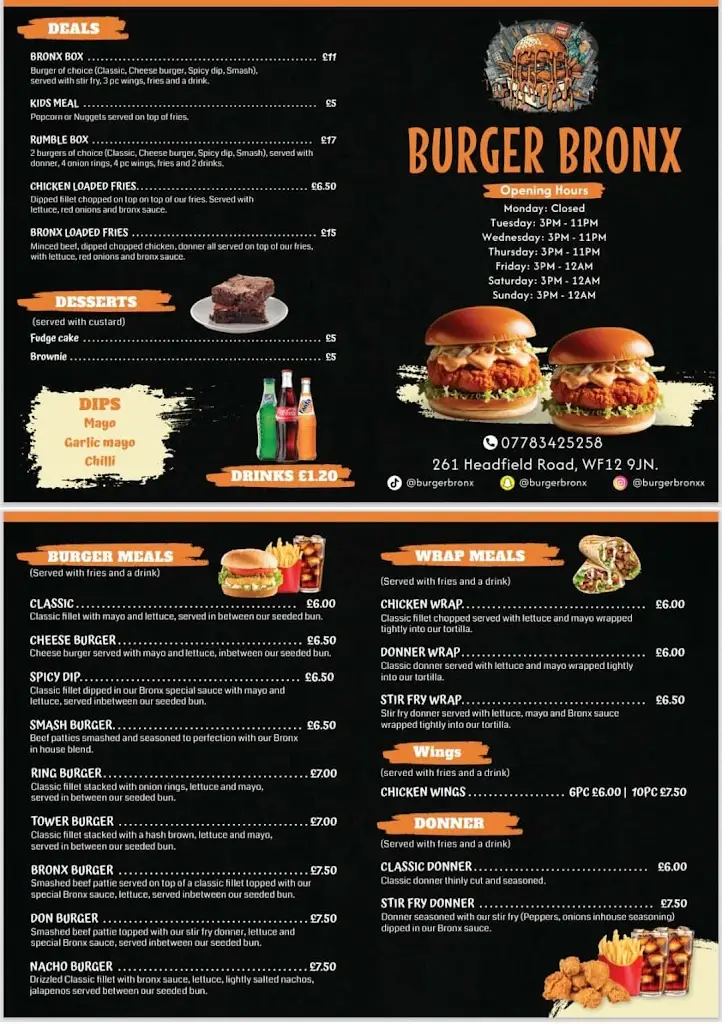 Menu_Burger Bronx_Dewsbury_image_1