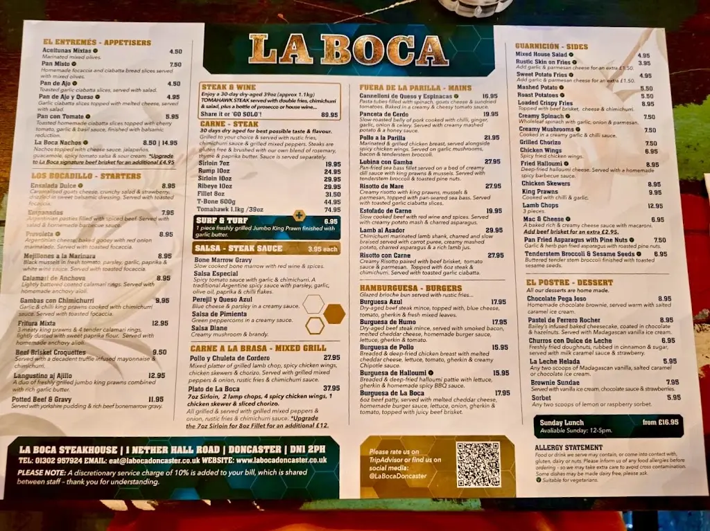 Menu_La Boca Restaurant_Doncaster_image_2