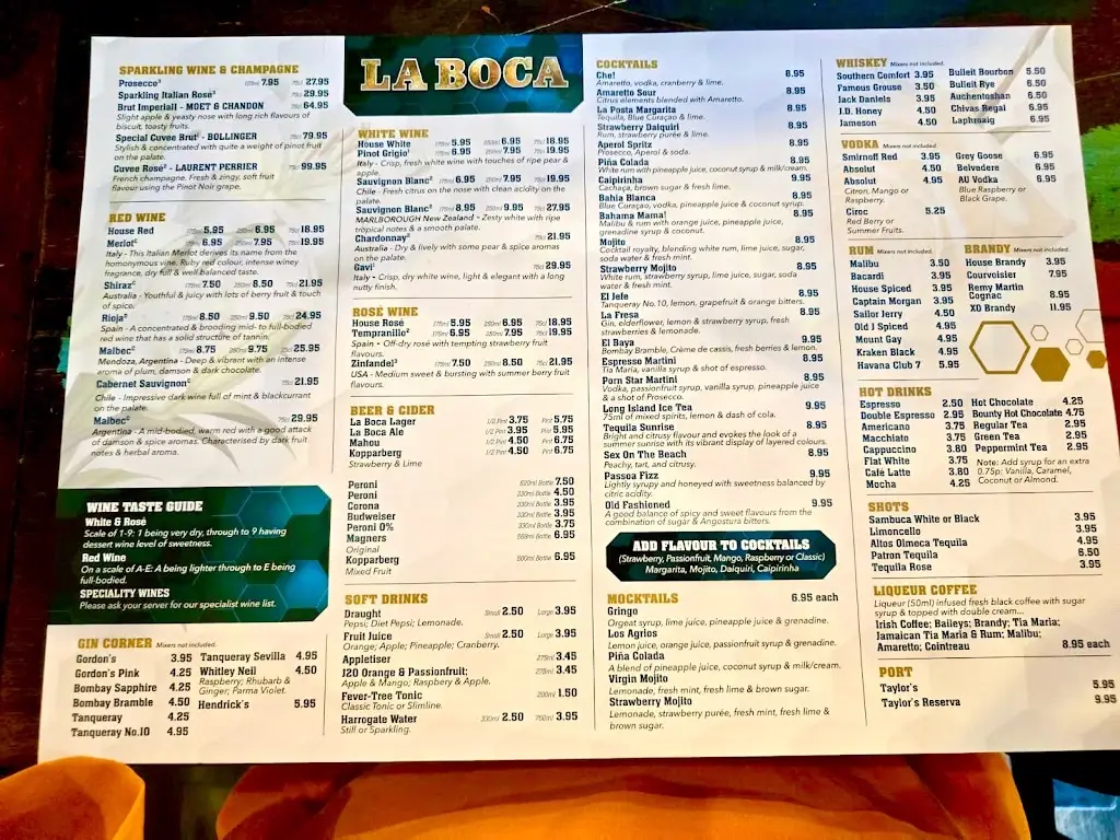 Menu_La Boca Restaurant_Doncaster_image_3