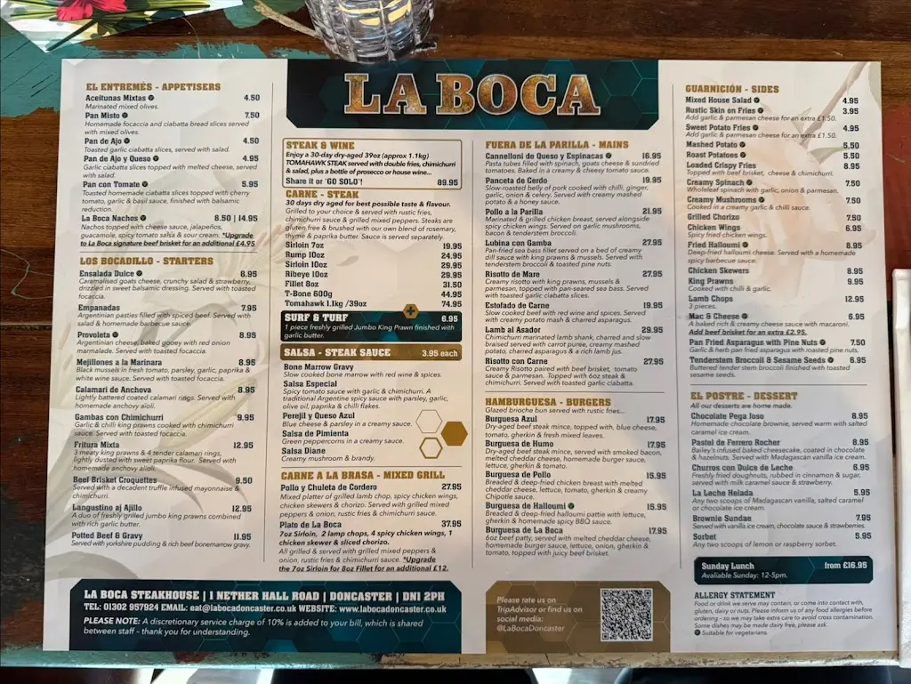 Menu_La Boca Restaurant_Doncaster_image_4