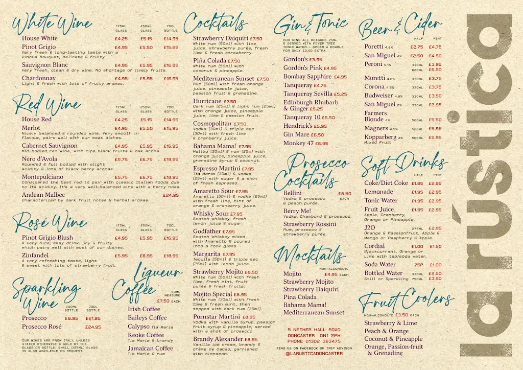 Menu_La Rustica Restaurant & Wine Bar_Doncaster_image_2