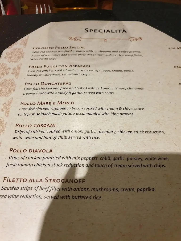 Menu_Colosseo Restaurant_Doncaster_image_3