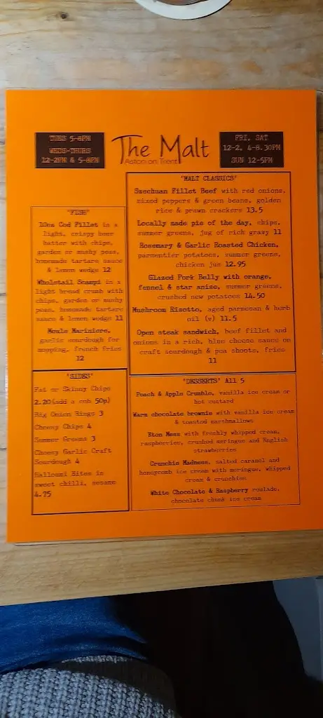 Menu_The Malt_Aston-on-Trent_image_3