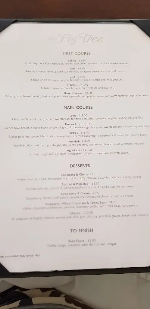 Menu_The Fig Tree Restaurant_Ditchling_immagine_2