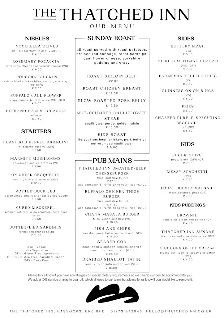 Menu_The Thatched Inn_Ditchling_image_1