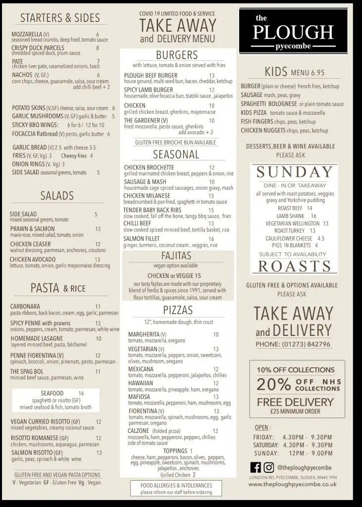 Menu_The Plough Pyecombe_Ditchling_image_3