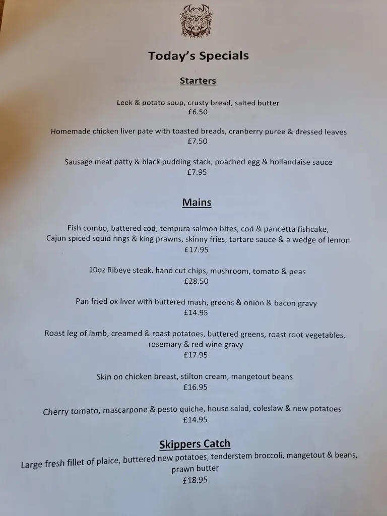 Menu_The Boars Head Hotel_Doveridge_image_1