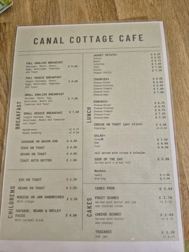 Menu_Canal Cottage Cafe_Draycott_image_1