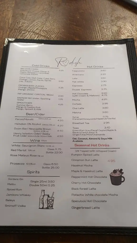 Menu_Radish Restaurant_District of Rutland_image_3