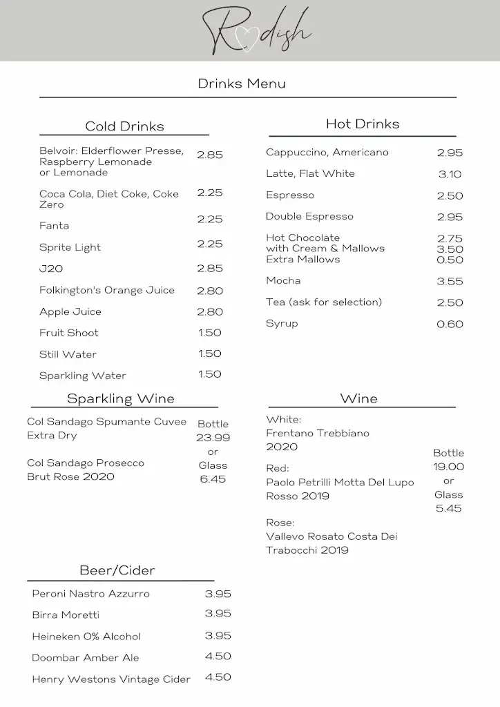 Menu_Radish Restaurant_District of Rutland_image_4