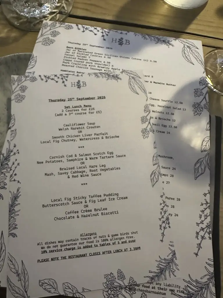 Menu_Hitchen's Barn_District of Rutland_image_1