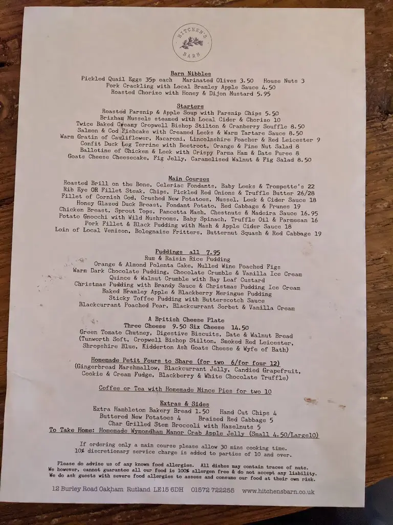 Menu_Hitchen's Barn_District of Rutland_image_3