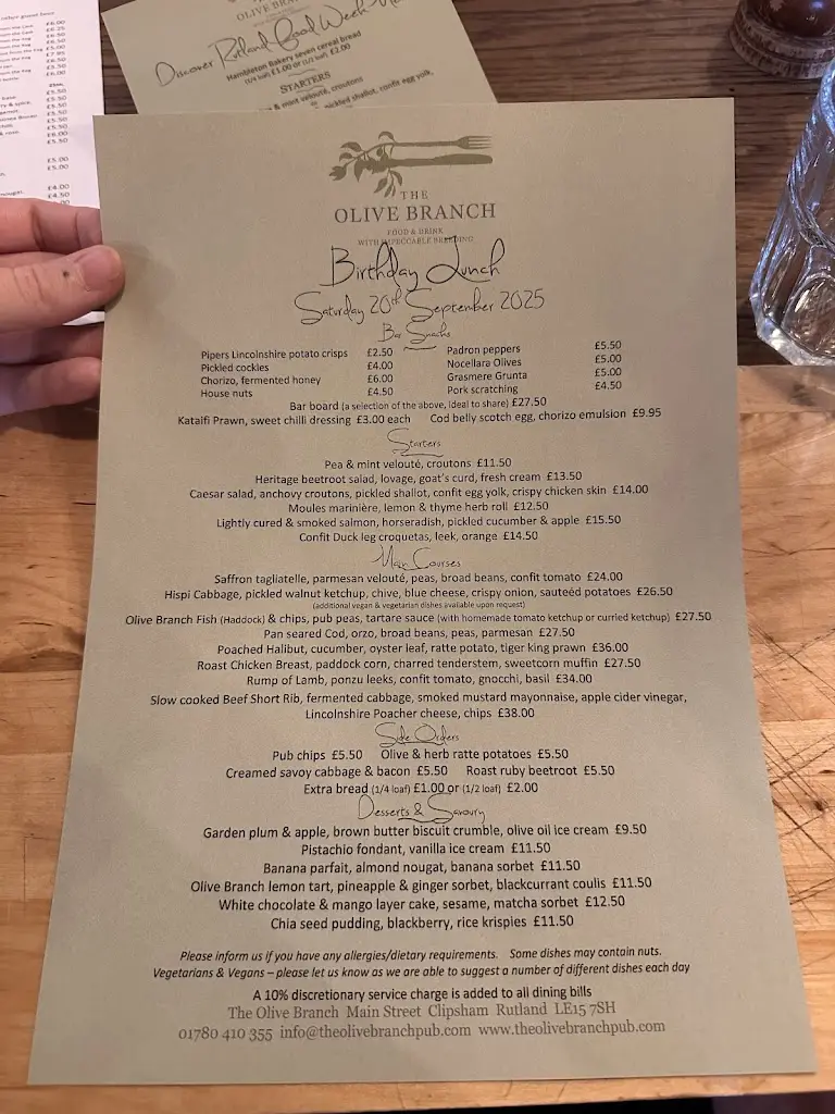 Menu_The Olive Branch Country Inn, Rutland_District of Rutland_image_4