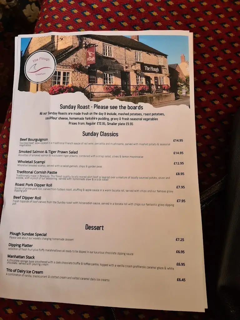 Menu_The Plough_District of Rutland_image_1