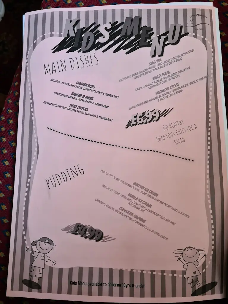 Menu_The Plough_District of Rutland_image_2
