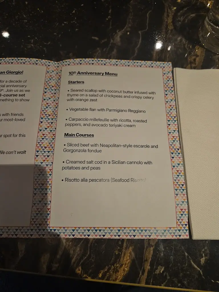 Menu_San Giorgio Restaurant_District of Rutland_image_1