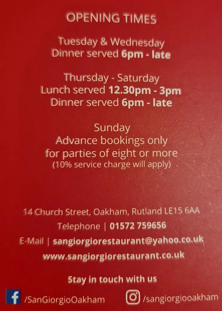 Menu_San Giorgio Restaurant_District of Rutland_image_4