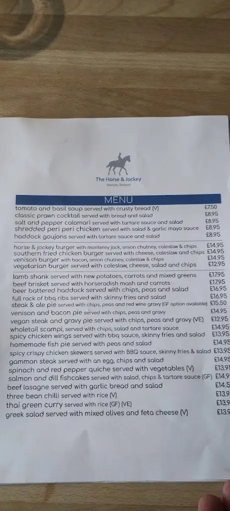 Menu_Horse & Jockey Inn_District of Rutland_image_3