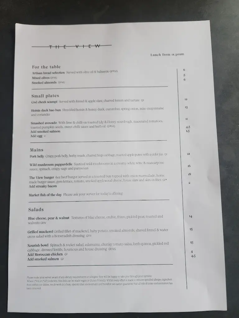 Menu_The View at Rutland Nursery_District of Rutland_immagine_2