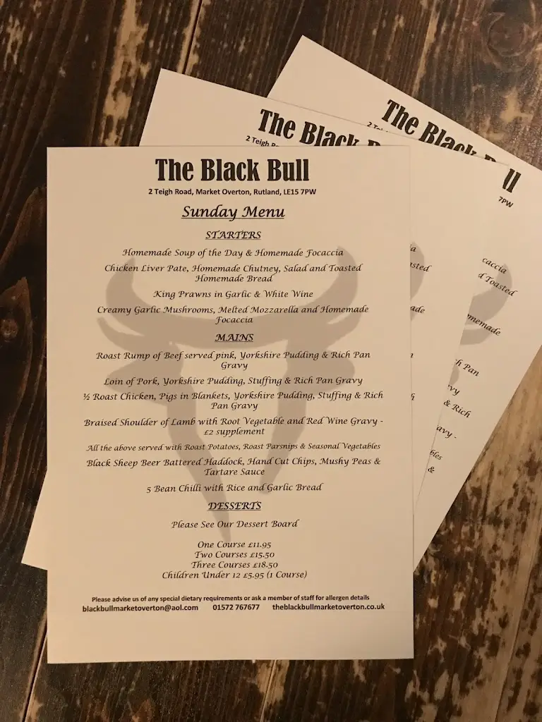 Menu_Black Bull Inn_District of Rutland_image_2