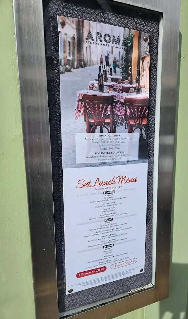Menu_Aroma Ristorante Italiano_Dorking_image_1