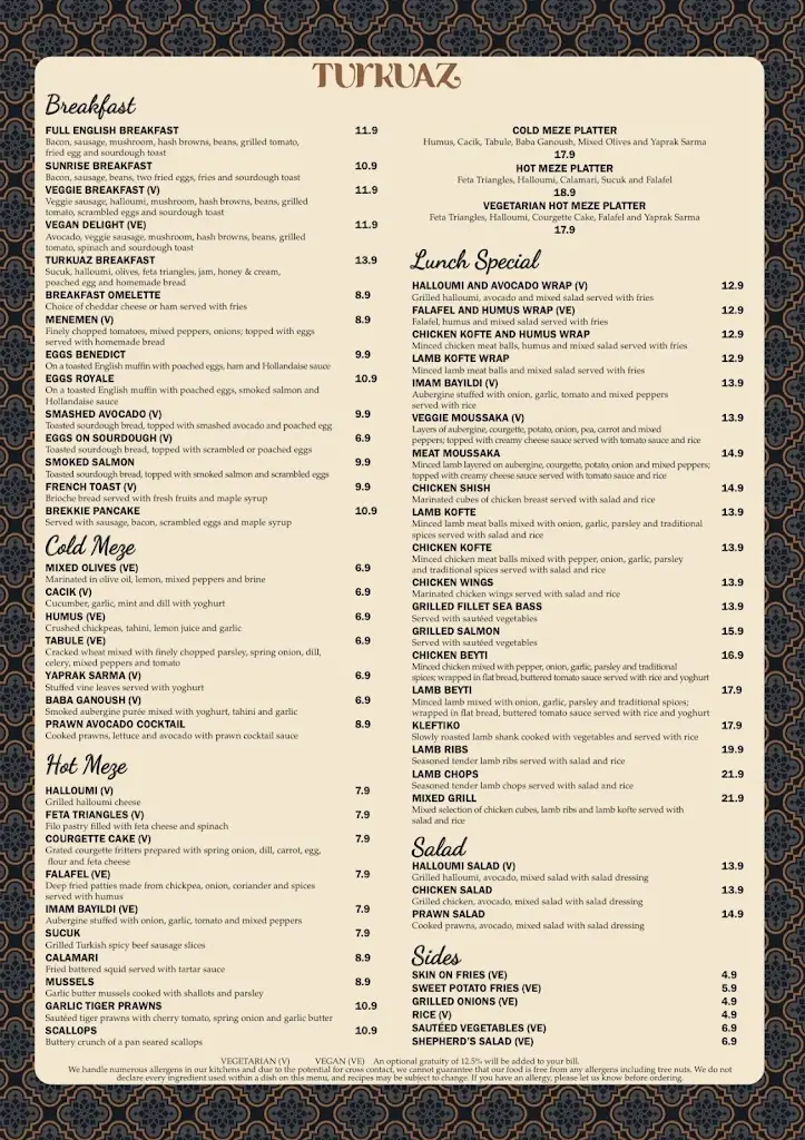 Menu_Turkuaz Restaurant Dorking_Dorking_imagen_1