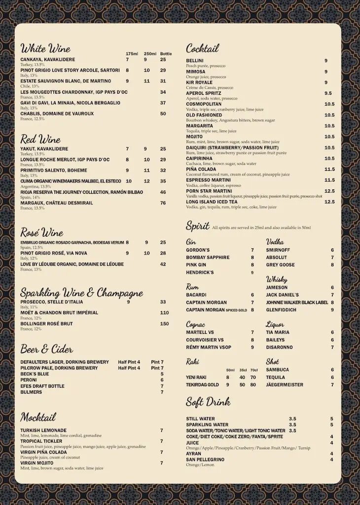 Menu_Turkuaz Restaurant Dorking_Dorking_imagen_2