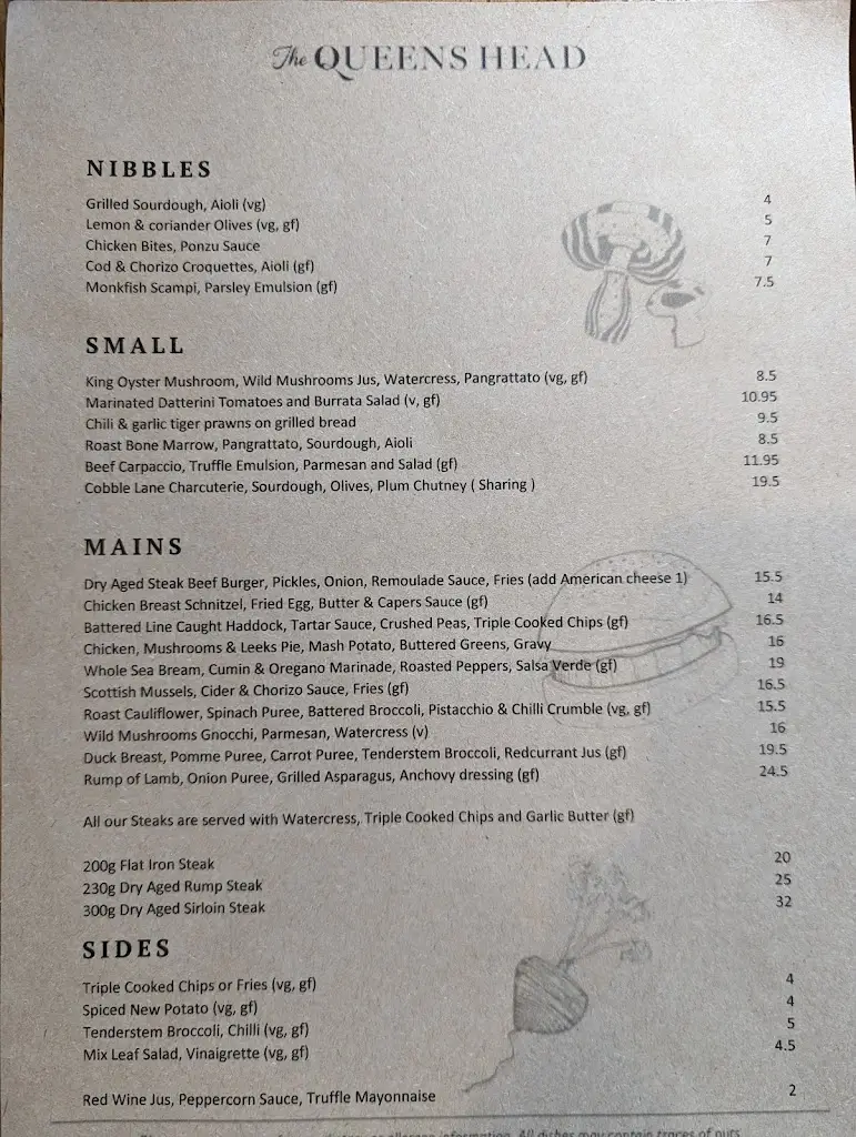 Menu_The Queen's Head_Dorking_image_4