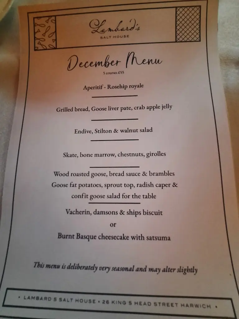 Menu_Lambard's Salt House_Dovercourt_image_1