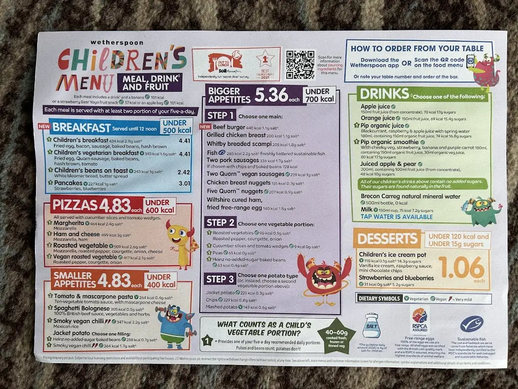 Menu_The Bottle Kiln - JD Wetherspoon_Dovercourt_image_2