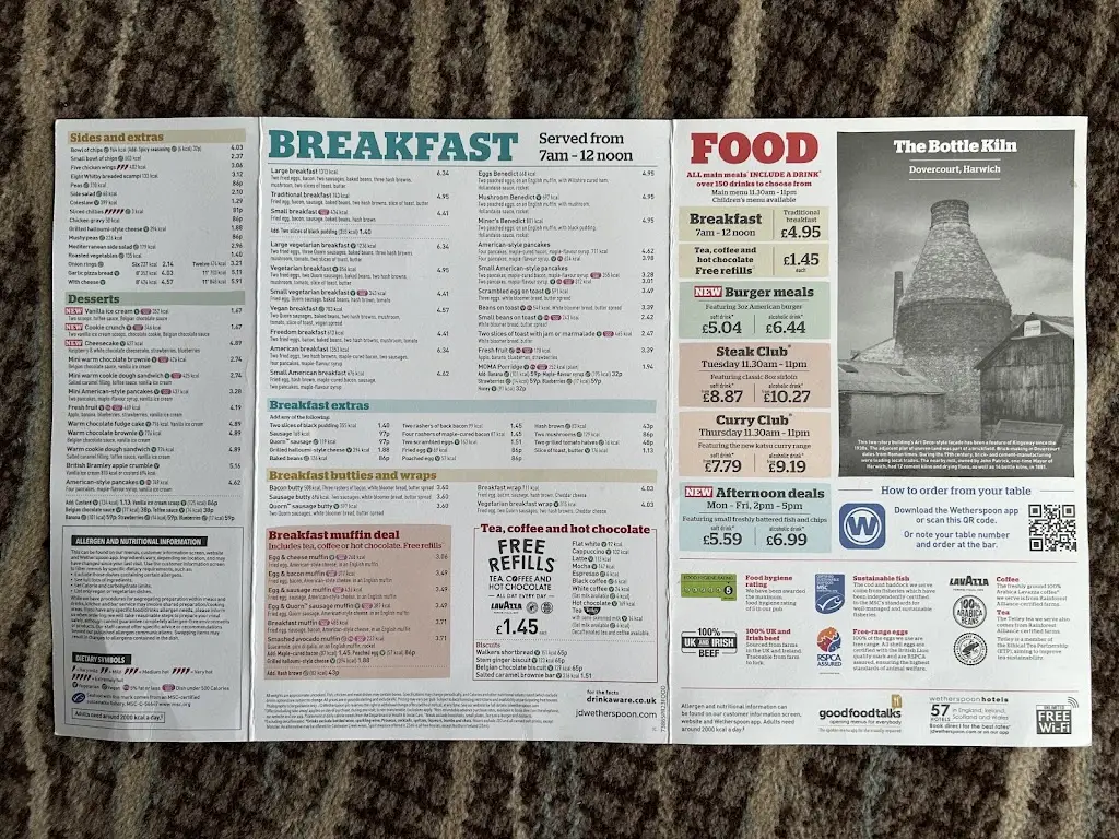 Menu_The Bottle Kiln - JD Wetherspoon_Dovercourt_image_3