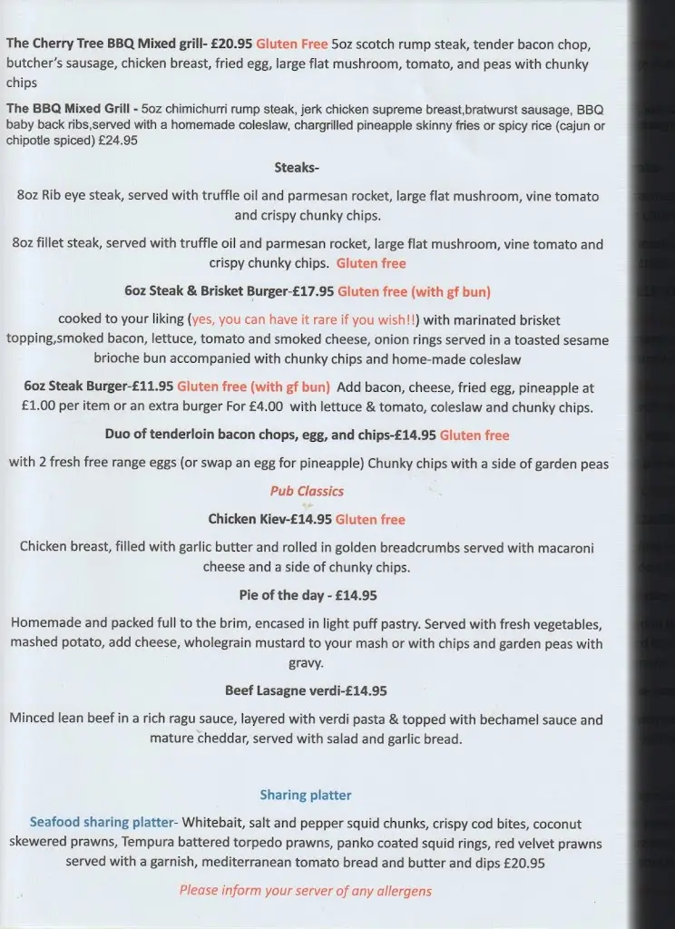 Menu_Ye Olde Cherry Tree, Little Oakley_Dovercourt_imagen_2