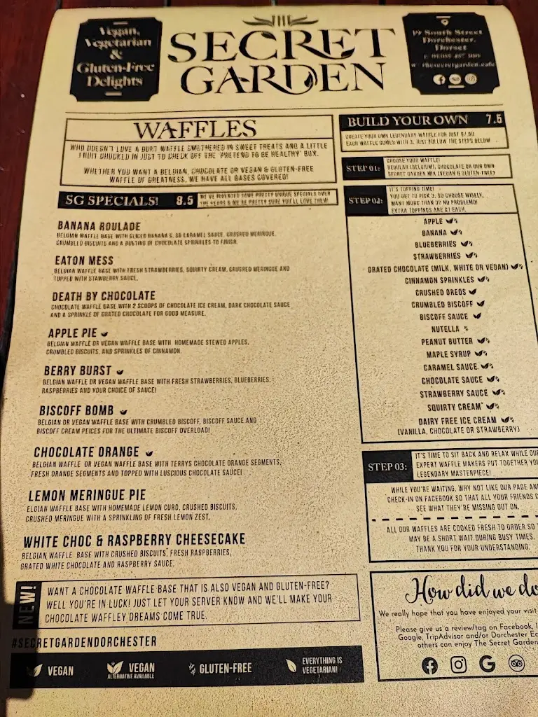 Menu_The Secret Garden Café_Dorchester_image_2