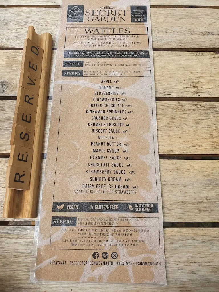 Menu_The Secret Garden Café_Dorchester_image_4