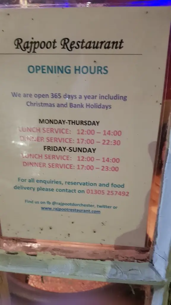 Menu_Rajpoot Restaurant_Dorchester_image_4