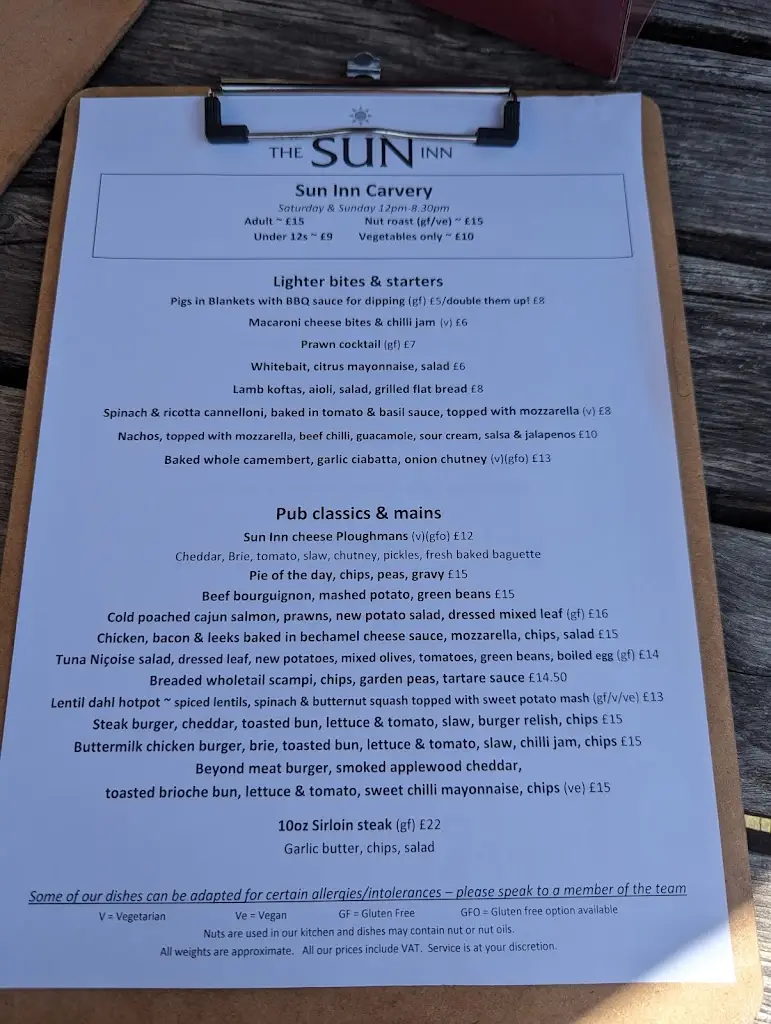 Menu_The Sun Inn_Dorchester_imagen_3
