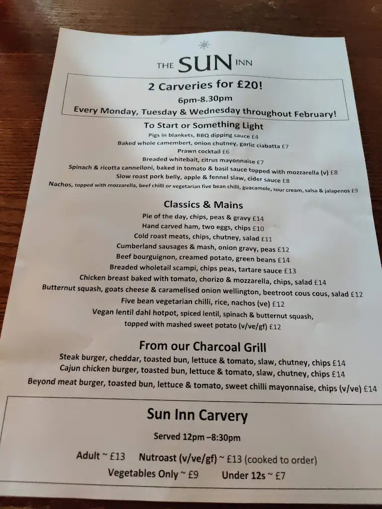 Menu_The Sun Inn_Dorchester_imagen_4