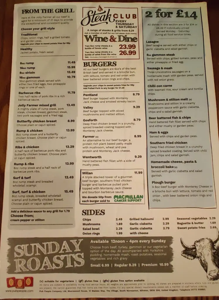 Menu_The Jolly Farmer_Dronfield_immagine_3