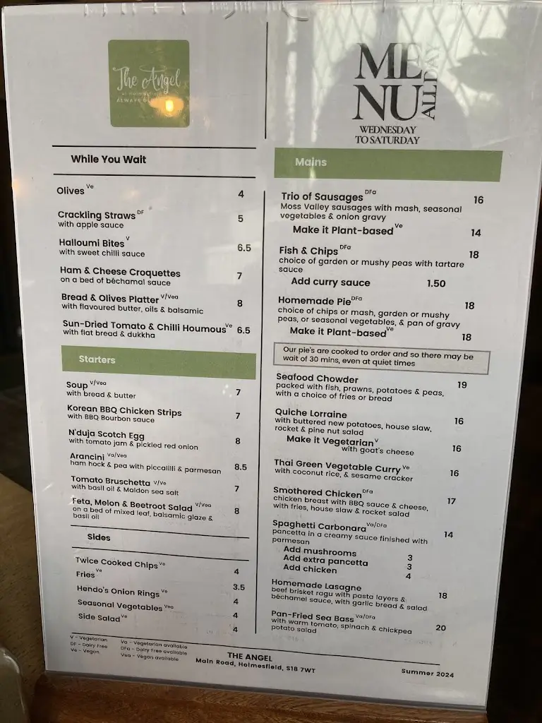 Menu_The Angel at Holmesfield_Dronfield_image_3