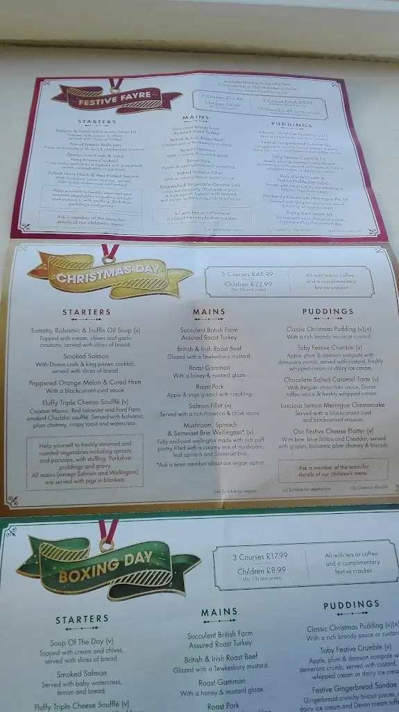 Menu_Toby Carvery Dronfield_Dronfield_imagen_2