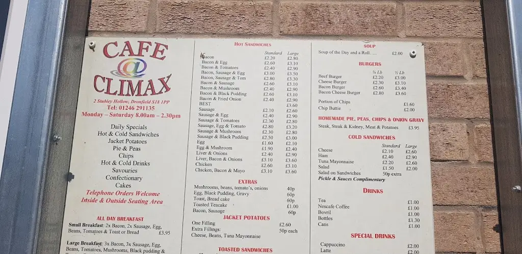 Menu_Climax Cafe_Dronfield_immagine_4