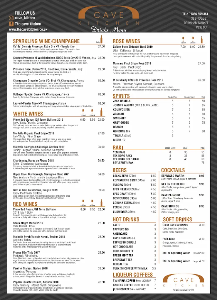 Menu_The Cave Restaurant_Downham Market_image_2