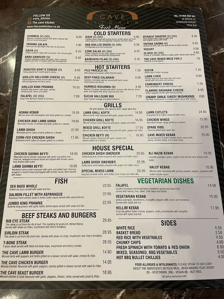 Menu_The Cave Restaurant_Downham Market_image_4